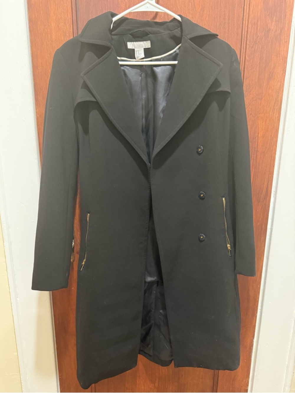 H&M Black Blazer Jacket with Contrast Piping